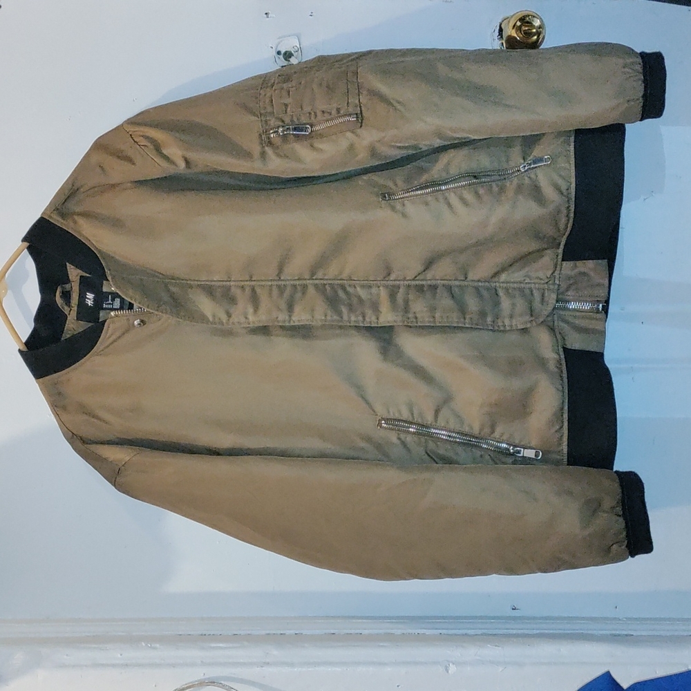 Bomber jacket ( tan/gold tone)